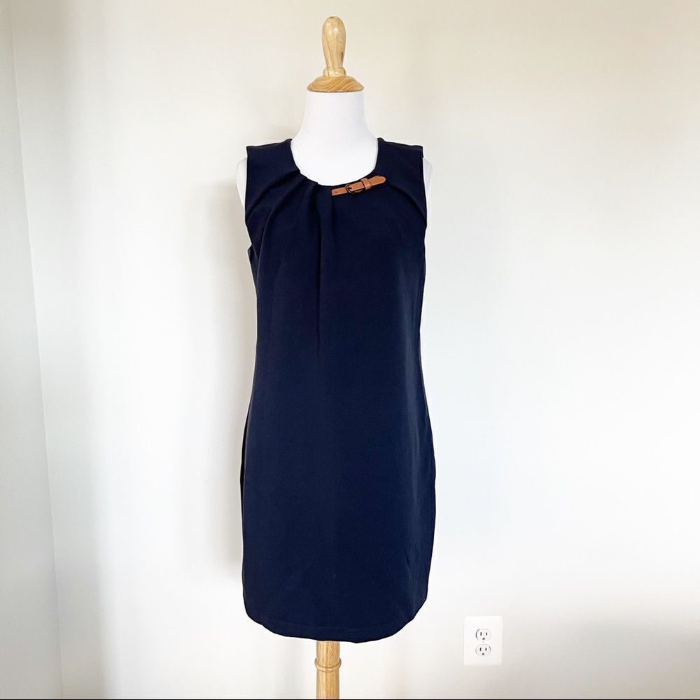 Navy Blue Massimo Dutti sleeveless Shift Dress